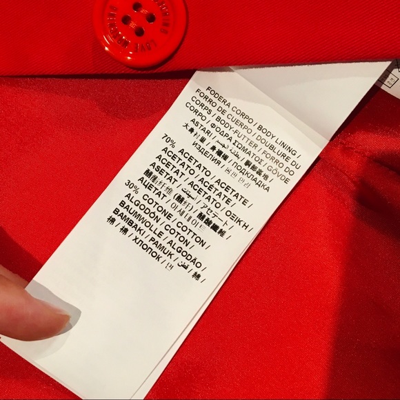 Love Moschino Bold Red Jacket Gold Detailing - Picture 8 of 8